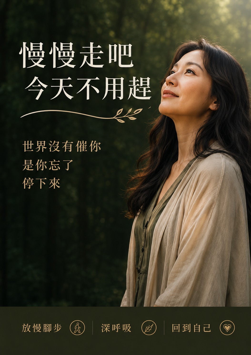 慢慢走吧，今天不用趕